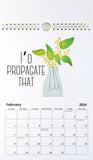 2024 Monthly Calendar- Plant Pun Themed