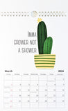 2024 Monthly Calendar- Plant Pun Themed