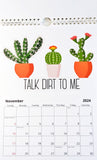 2024 Monthly Calendar- Plant Pun Themed