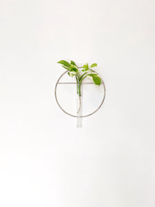 Silver Hanging Vase/ Propagation station